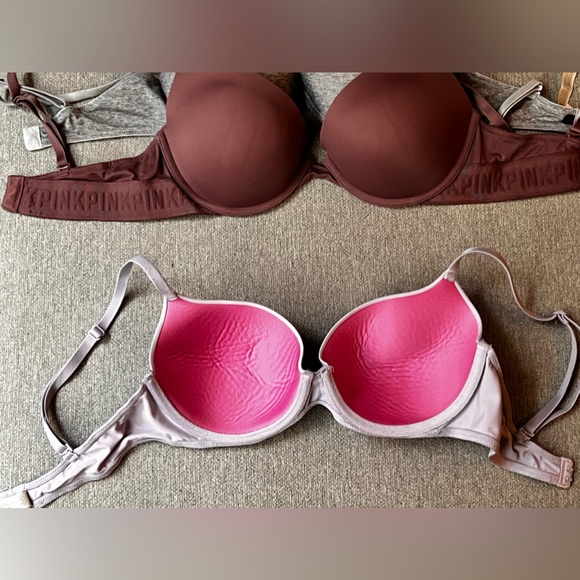 5 Pink Bras - some push up/ some t-shirt style - Picture 9 of 11